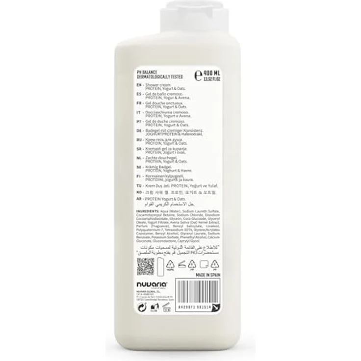 Dicora Urban Fit Cremiges Duschgel Proteins Joghurt & Haferflocken, Feuchtigkeitsspendend für empfindliche Haut, 400 ml, Cruelty Free – Bild 2