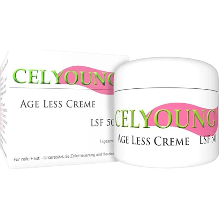 Celyoung Age Less Creme + GRATIS Age Less Creme LSF50 - Reichhaltige Gesichtspflege für trockene bis normale Haut - 2x50 ml – Bild 5