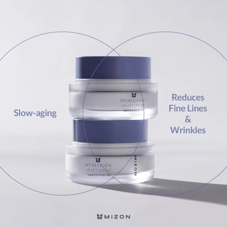 Mizon Hyalugen Le Lift Cream, glättende Anti-Falten Creme für die Hautnährung und natürliche Hydratisierung, 50 ml – Bild 2