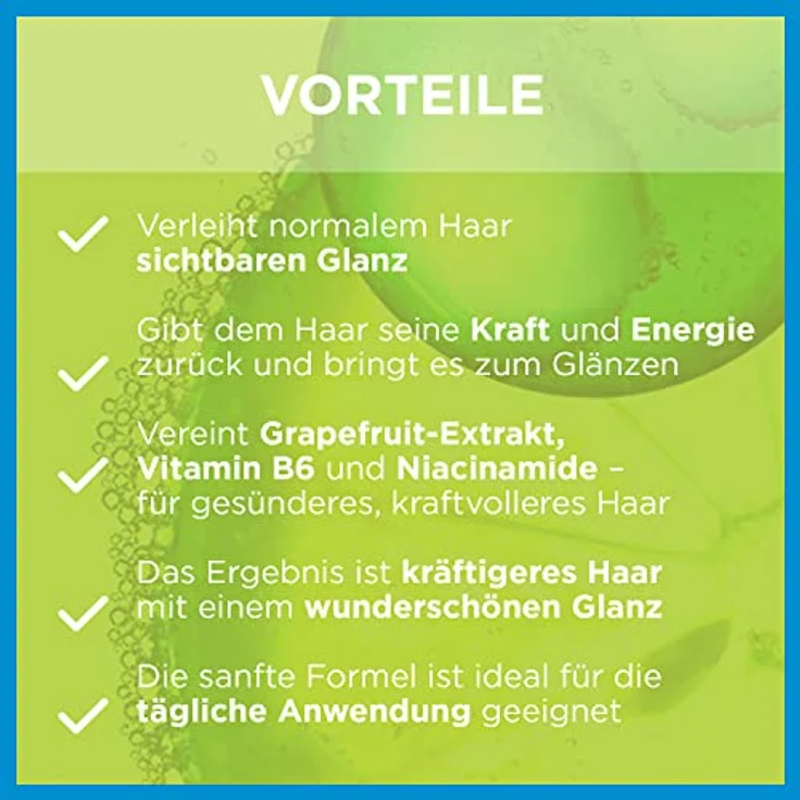 Garnier Fructis Kraft und Glanz kräftigendes Shampoo XXL, gibt dem Haar Kraft und Energie zurück, für stärkeres und glänzendes Haar, Maxi Format, 1000 ml – Bild 2