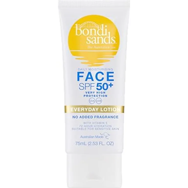 Bondi Sands BS SPF 50+ Everyday Face Lotion, Sonnencreme für empfindliche Haut, 75ml, tierversuchsfrei, wasserfest