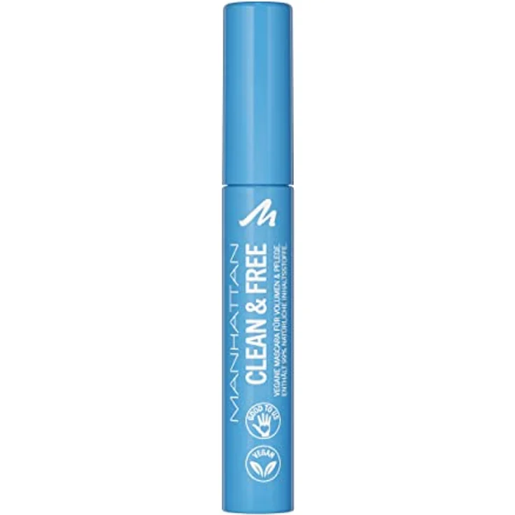 Manhattan Clean & Free Mascara Fb. 1010N Black, wasserfeste, pflegende Wimperntusche, vegan, 7 ml – Bild 2