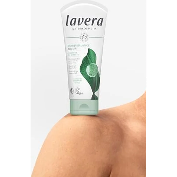 lavera Barrier Balance Body Milk - ohne Alkohol - ohne Parfüm - stärkt Hautbarriere - feuchtigkeitsspendend - Präbiotika - vegan - Naturkosmetik - 200 ml – Bild 5