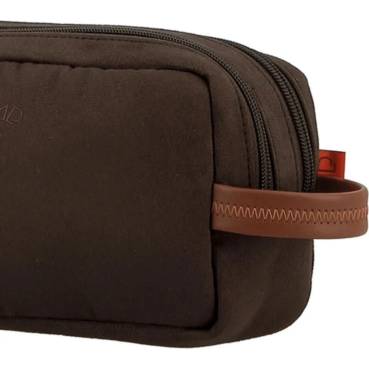 Jump Uppsala Kulturbeutel, Necessaire aus robustem Polyester, 22 cm, Braun, (2 l) mit praktischer Handschlaufe