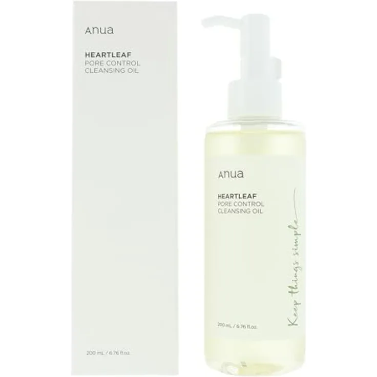 Anua Heartleaf Pore Control Cleansing Oil 200ml – Sanftes Reinigungsöl mit Herzblatt-Extrakt zur porentiefen Make-up-Entfernung und Talgkontrolle