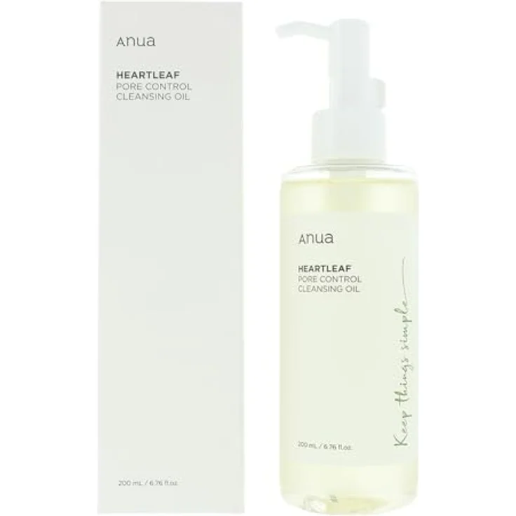 Anua Heartleaf Pore Control Cleansing Oil 200ml – Sanftes Reinigungsöl mit Herzblatt-Extrakt zur porentiefen Make-up-Entfernung und Talgkontrolle – Bild 1