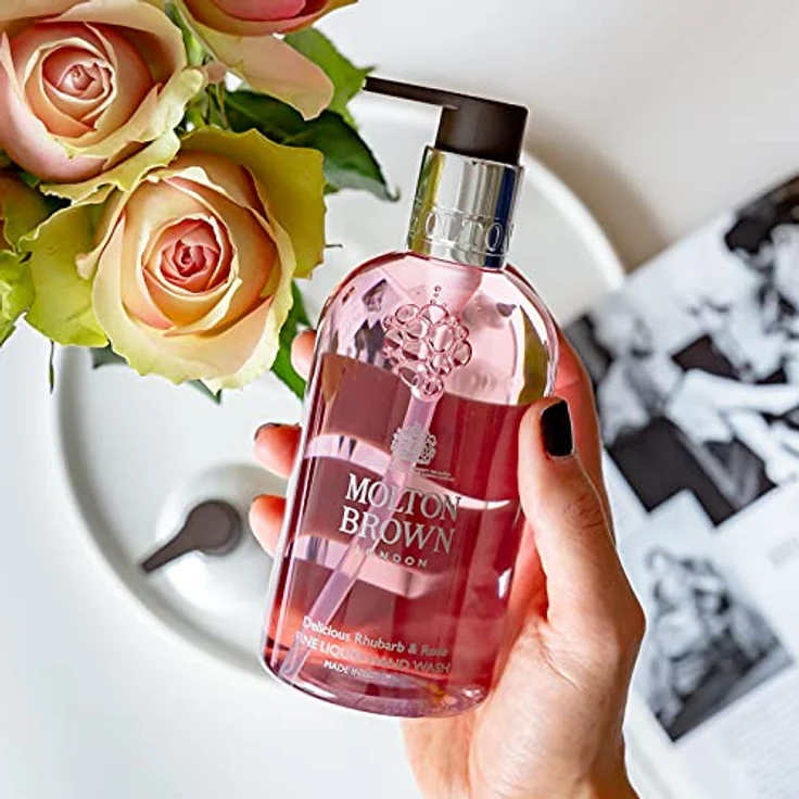 Molton Brown Delicious Rhubarb und Rose Handwaschseife 300ml – Bild 5