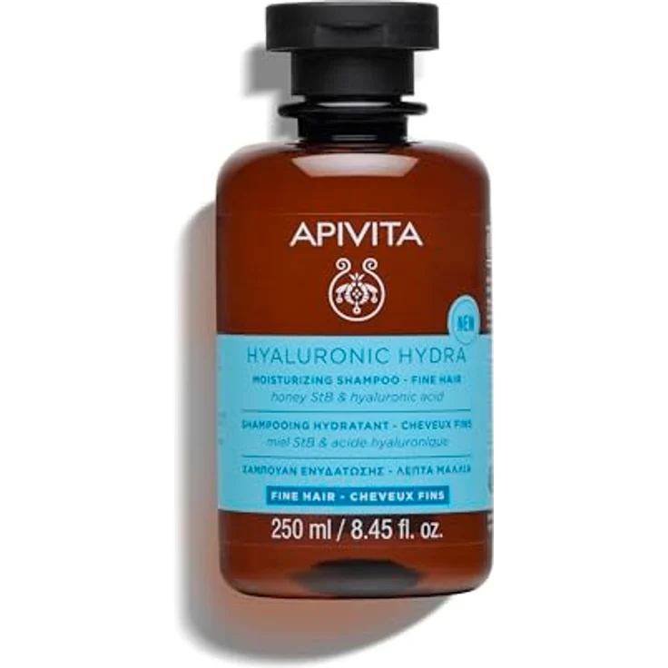 Apivita Hyaluronic Hydra Moisture Shampoo, 250ml, feuchtigkeitsspendendes Haarshampoo für glanzvolles und gesundes Haar – Bild 1