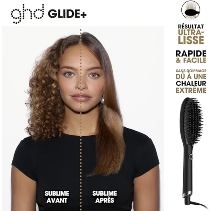 ghd glide+ Smoothing Hot Brush, Warmluftbürste in Schwarz mit optimierter Heiztechnologie und integriertem Ionisator für ultra geschmeidige Ergebnisse – Bild 2