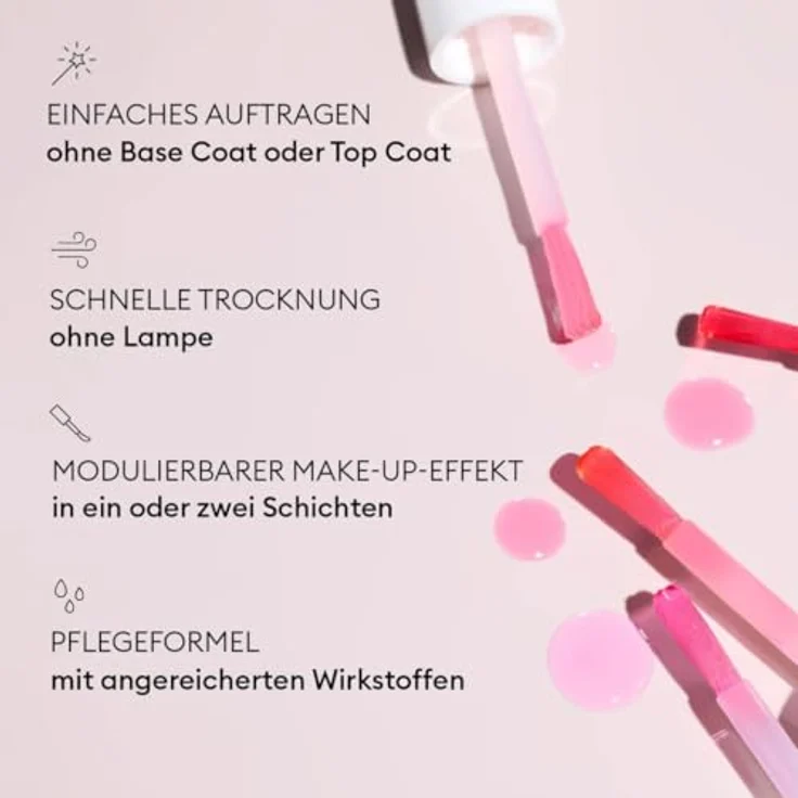 Manucurist Active Glow Grape, Biobasierter Nagellack und Nagelpflege mit Süßmandel und Himbeere, Lila, Nährend, Schnelltrocknend ohne UV Lampe, Ultra-glowy Finish – Bild 3