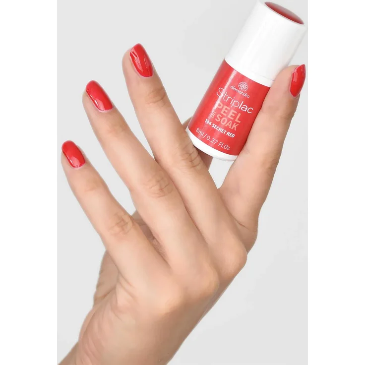 Alessandro Striplac Peel or Soak Nagellack 144 Secret Red 8 ml – Bild 2