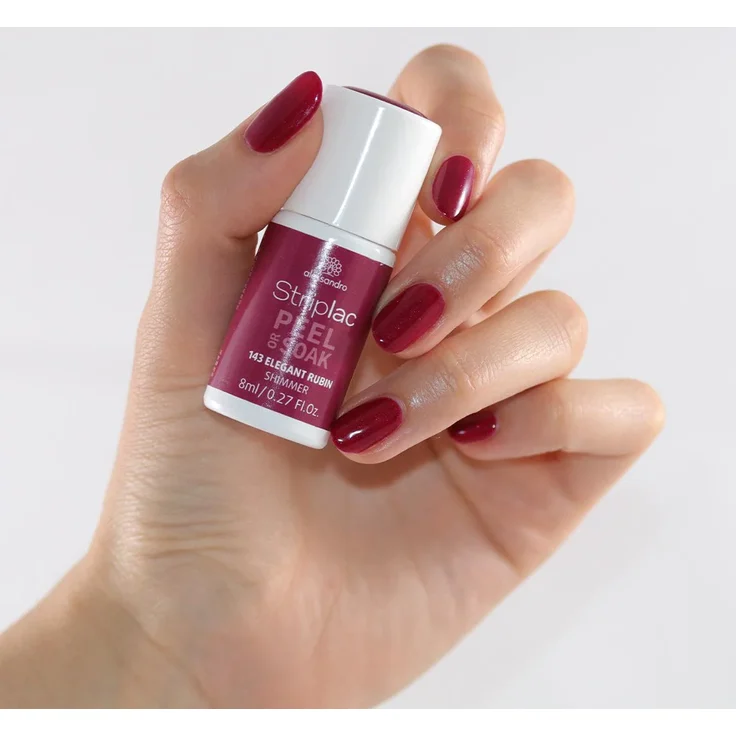 Alessandro Striplac Peel or Soak Nagellack 143 Elegant Rubin 8 ml – Bild 2