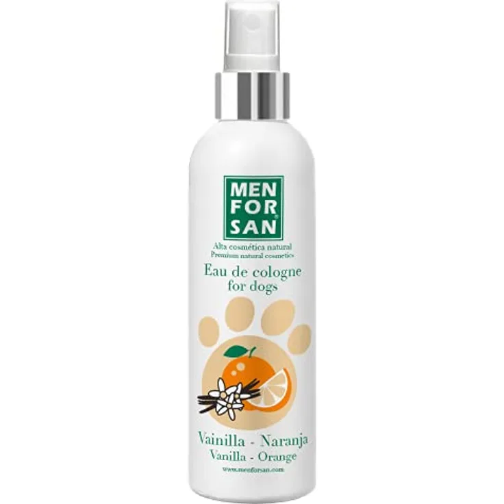 MENFORSAN Cologne für Hunde Vanille und Orange 125ml, Süßes, fruchtiges und langanhaltendes Aroma