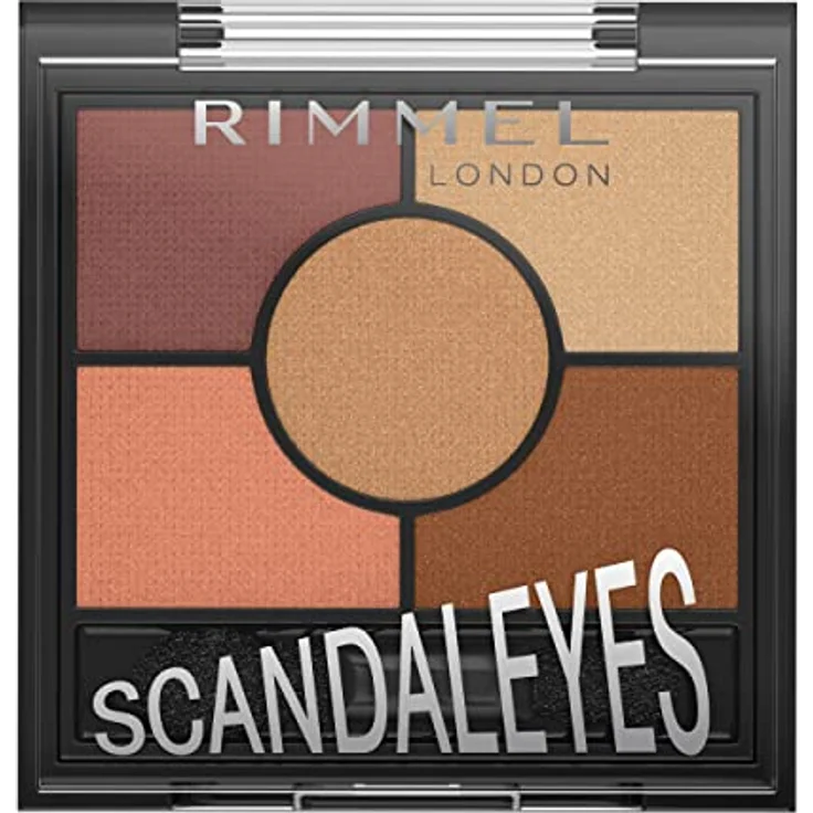 Rimmel ScandalEyes Lidschattenpalette, Farbton 005 Sunset Bronze, 3,8 g, mit langanhaltendem Effekt und kombinierbaren Farbtönen für Tages- und Abend-Make-up – Bild 1