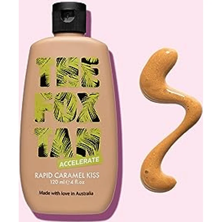The Fox Tan - Rapid Caramel Kiss - Bräunungsbeschleuniger ohne Selbstbräuner, Lotion für Gesicht und Körper, vegan und tierversuchsfrei, für Sonne und Solarium, 120 ml – Bild 4