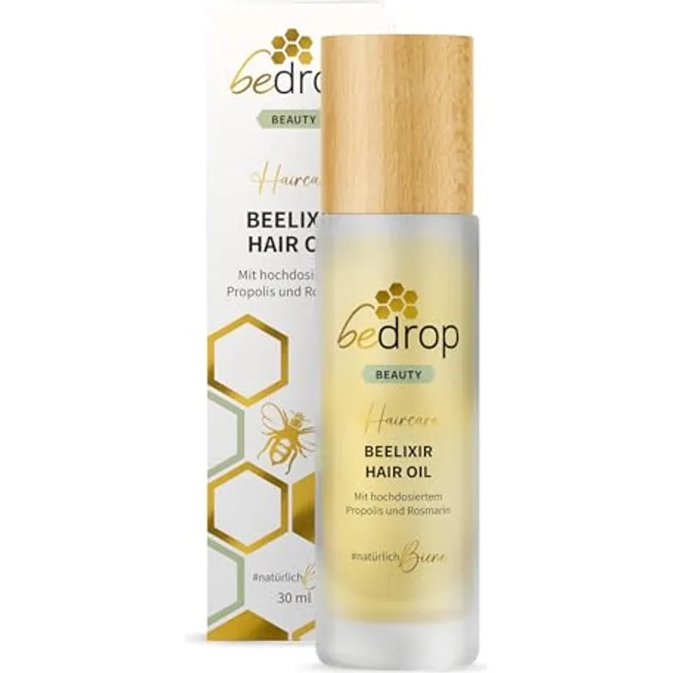 bedrop Beelixir Hair Oil/Haaröl mit Manuka Honig, Propolis & Rosmarinextrakt auf Basis von Arganöl - 30ml (3) 3er Set, für geschmeidiges und starkes Haar