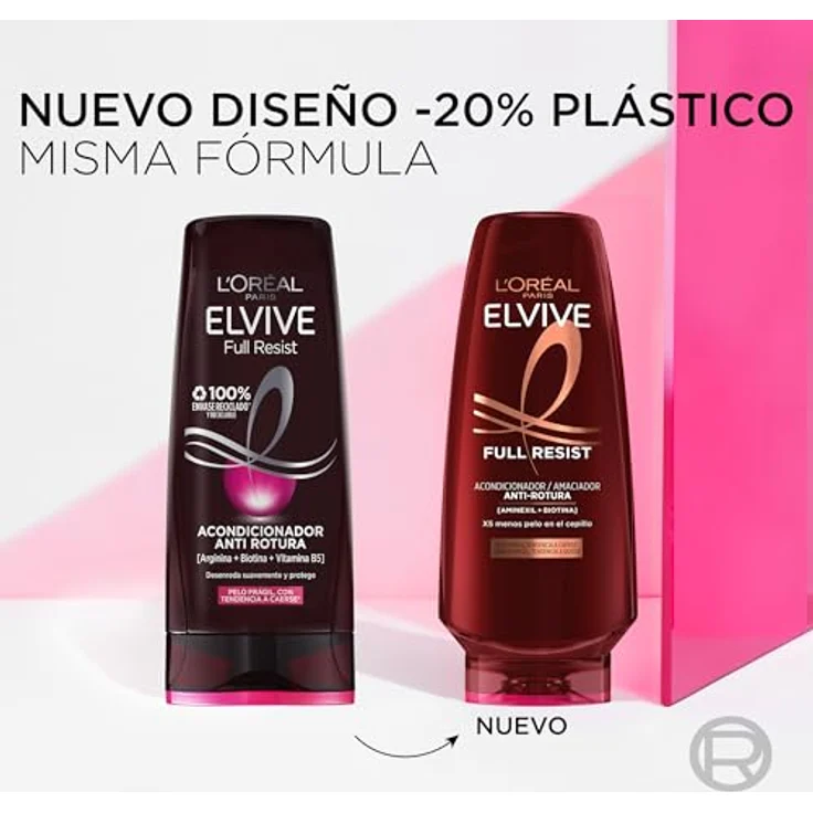 L'Oréal Paris Elvive Full Resist Acondicionador Anti Rotura 300Ml, Conditioner mit langlebiger und flexibler Gestaltung – Bild 3