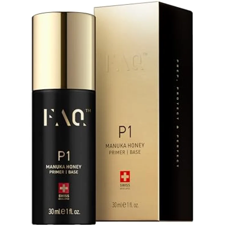 FAQ Leitfähiger Primer FAQ P1 Manuka Honey 30ml | Bessere Ergebnisse | Allantoin & Aminosäuren | Antioxidant & hydrierend | Anti-Aging-Hautpflege | Dermatologisch getestet | Alle Hauttypen – Bild 1