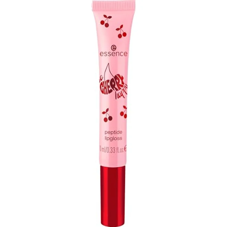 essence SO CHERRY happy peptide lipgloss Nr. 02, feuchtigkeitsspendend, glänzend, vegan, pink, 10ml – Bild 2