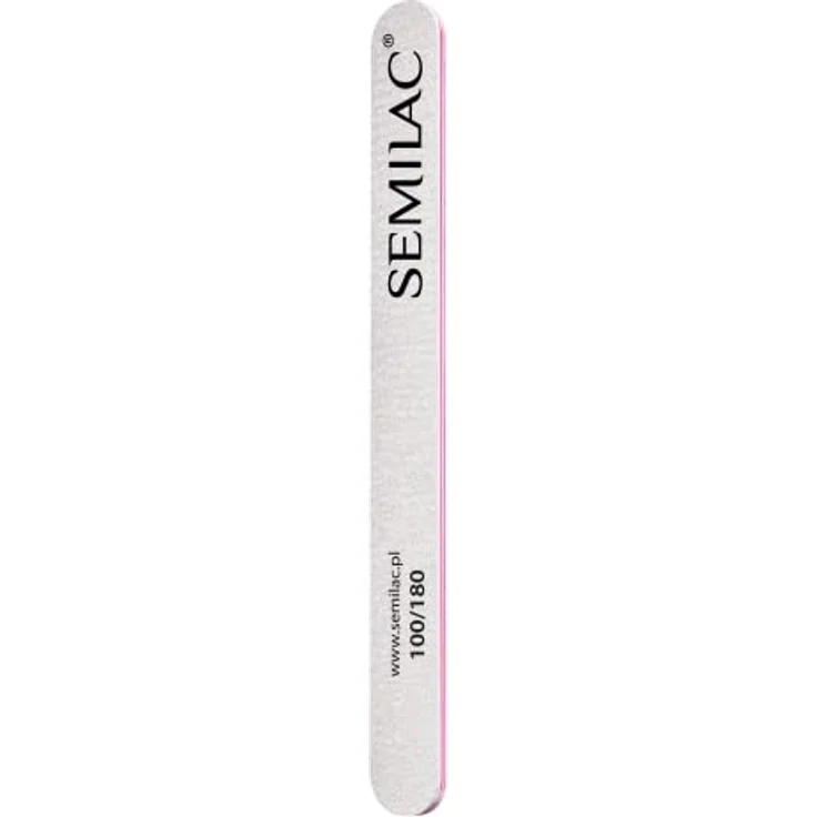 Semilac Nail File Straight 100/180, Nagelfeile für Gel- und Acrylmaniküren, langlebig mit elegantem Design – Bild 1