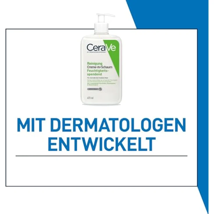 CeraVe Creme-zu-Schaum Reinigung, Feuchtigkeitsspendende Reinigungscreme, Mit Hyaluron und Ceramiden, 473 ml – Bild 4