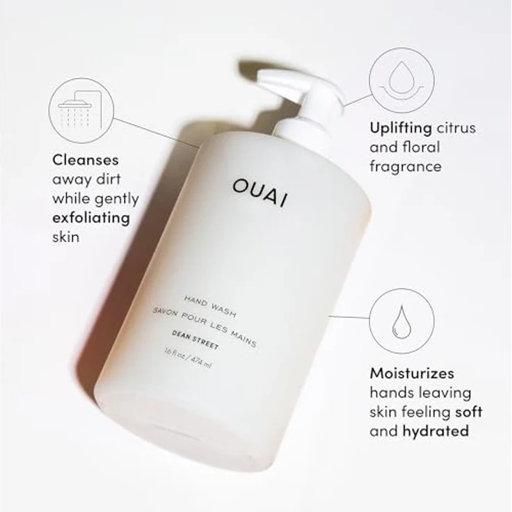 Ouai Hand Wash Dean Street, Handseife Unisex mit erfrischendem Zitrusduft und cremigem Schaum, 437 ml – Bild 2