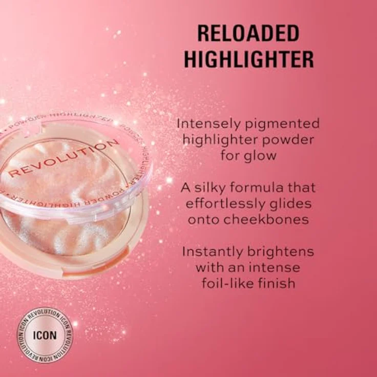 Makeup Revolution London Re-loaded Highlighter mit hohem Pigmentanteil 10 g Farbton Set The Tone – Bild 3