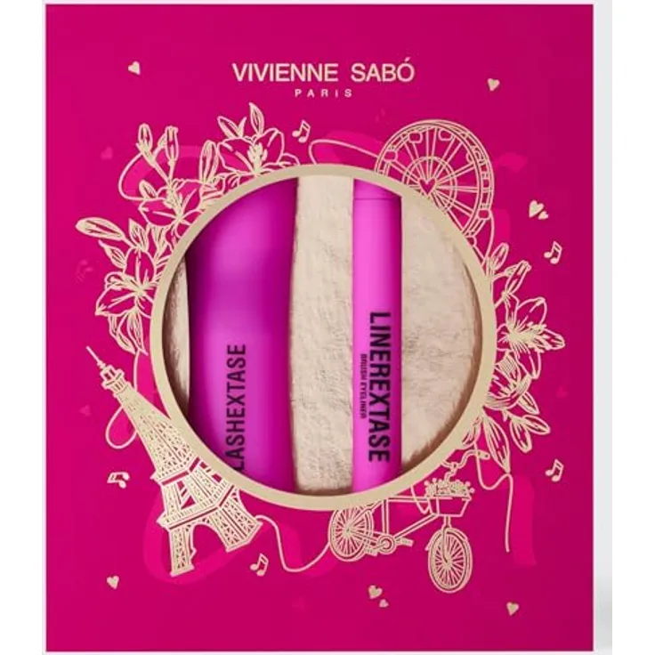 Vivienne Sabo Gift Set "Lashextase" Mascara für XXL-Volumen 9 ml + "Linerextase" Eyeliner 0.15 ml, ideal für perfektes Augen-Make-up