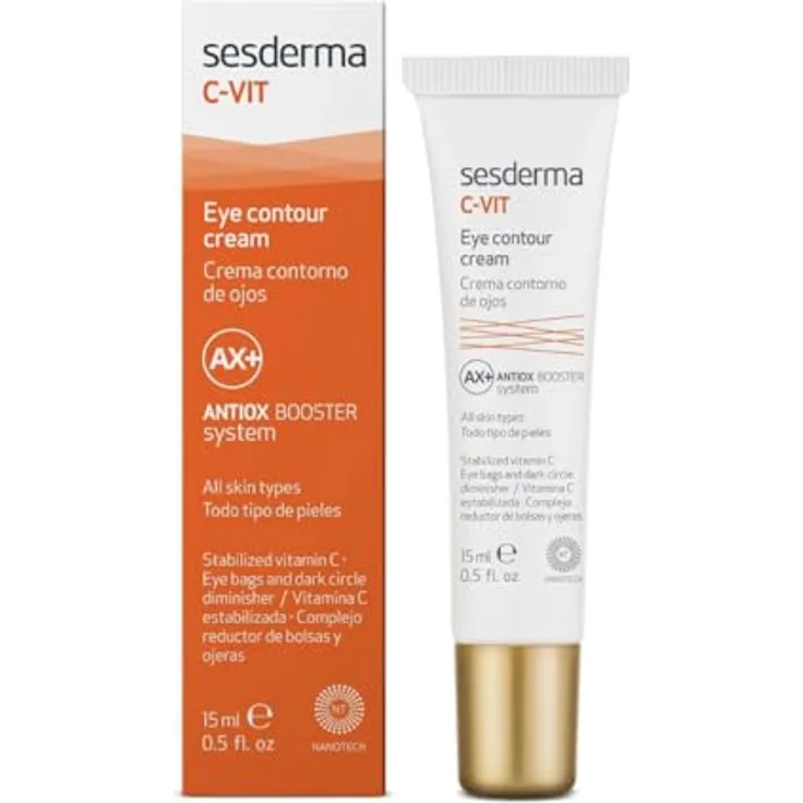 Sesderma C-VIT Augencreme 15ml – Regenerierende Pflege gegen Falten & Augenringe mit Vitamin C, Nanotechnologie und UV-Schutz
