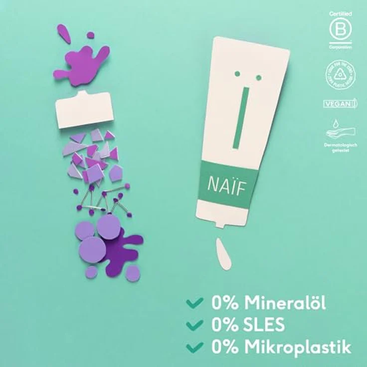 Naïf Reinigendes Duschgel - 700ml - für Baby & Kind - Natürliche Inhaltsstoffe - 100% Vegan – Bild 4