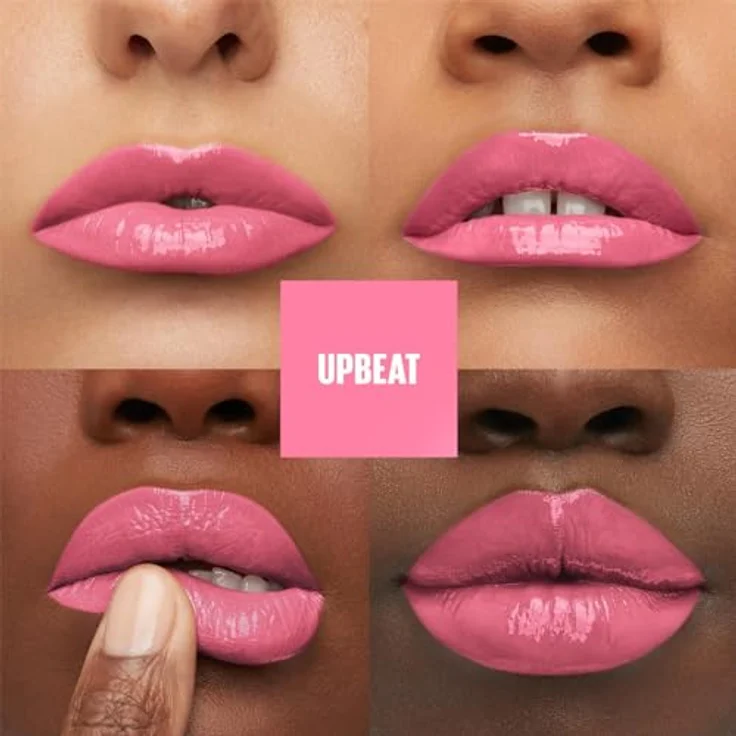 Maybelline New York flüssiger Lippenstift, Liquid Lipstick mit 16 Stunden Halt und glänzendem Finish, Super Stay Vinyl Ink, Nr. 155 Upbeat, 4,2 ml – Bild 3