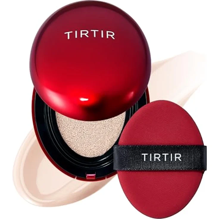 TIRTIR Mask Fit Red Cushion, langanhaltendes Make-up mit hohem UV-Schutz, Farbton 13C Fair, 18 g – Bild 1