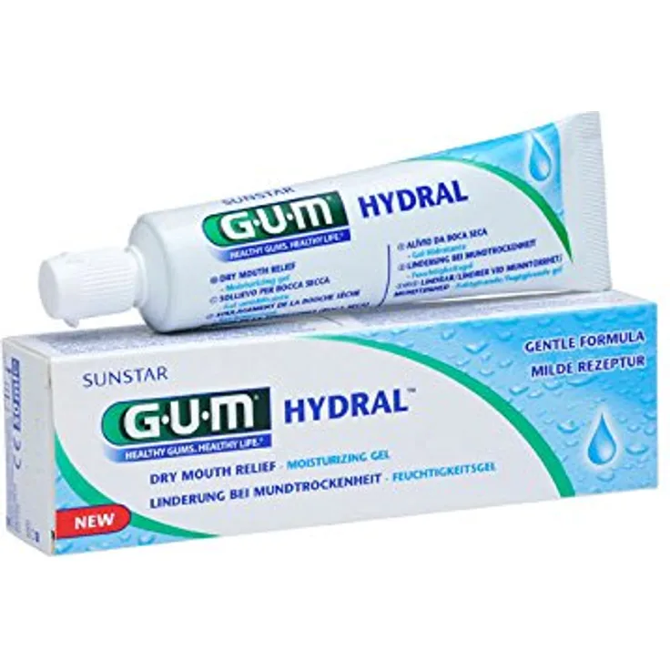 GUM HYDRAL Feuchtigkeitsgel 50ml, 6er Vorteilspack für sofortige Linderung bei Mundtrockenheit