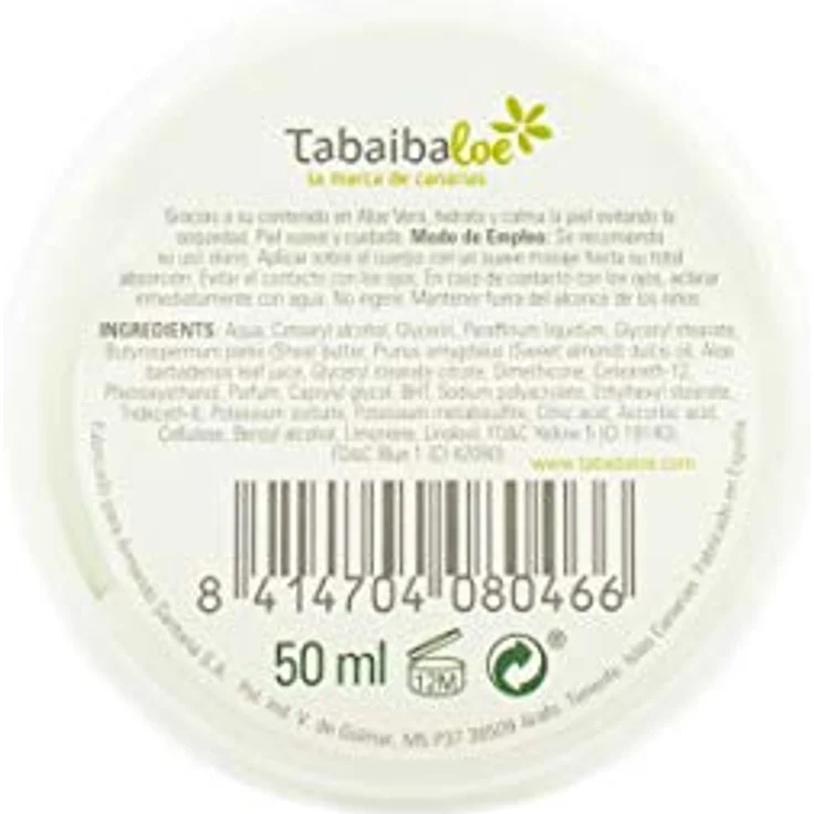 Tabaibaloe Gesichtscreme und Körper Aloe Vera, 50 ml Reisegröße für intensive Feuchtigkeit und Pflege – Bild 3