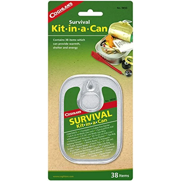 Coghlans Survival Kit,asserdichte Fischdose 33-teiliges Survival Kit – Bild 2