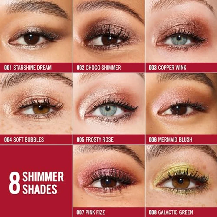 Rimmel Lidschatten-Stift 004 Soft Bubbles, veganer Eyeliner mit Glitzereffekt, 1,64 g – Bild 9