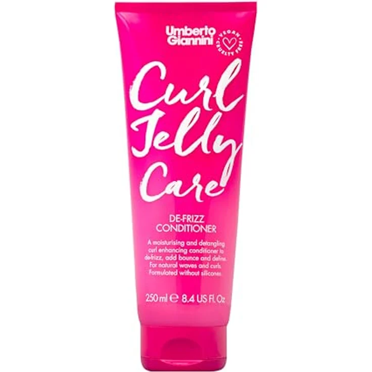 Umberto Giannini Curl Jelly Care De-Frizz Conditioner, 250 ml, hydratisierende Pflege für lockiges und welliges Haar mit De-frizzing Jelly-Formel – Bild 1