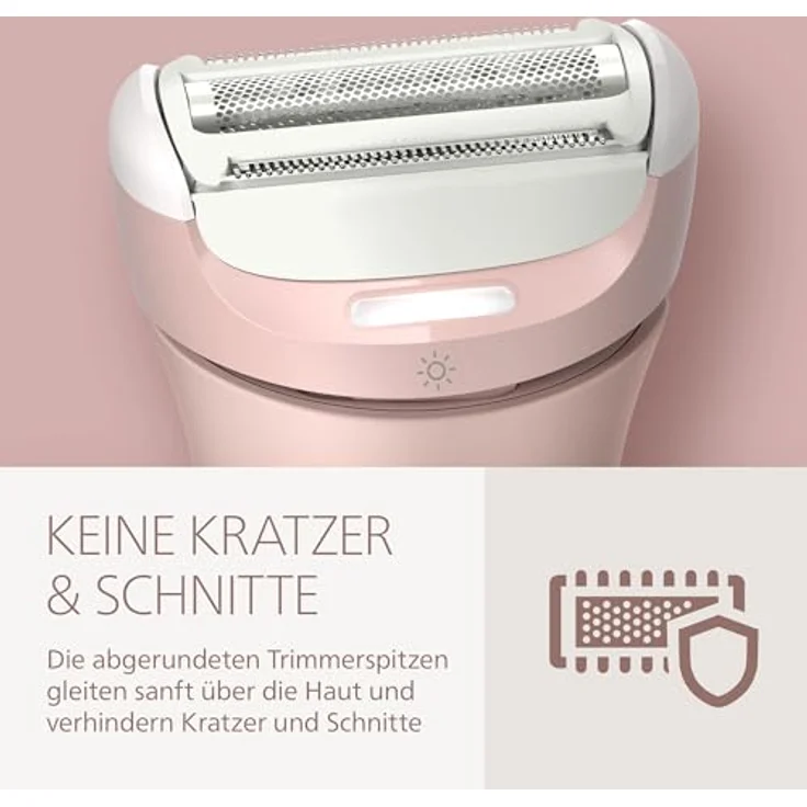 Philips Lady Shaver Series 8000 BRL129/00, Elektrorasierer mit flexiblem Kopf und LED-Licht, dermatologisch getestet für sanfte Rasur – Bild 7