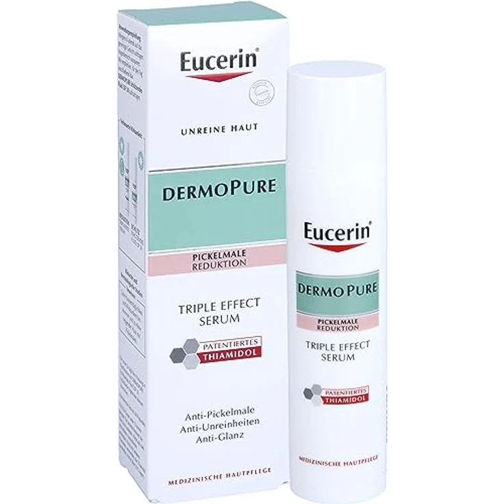 Eucerin Dermopure Triple Effect Gesichtsserum gegen unreine Haut, Pickelmale und glänzende Haut, 40 ml Lösung – Bild 3