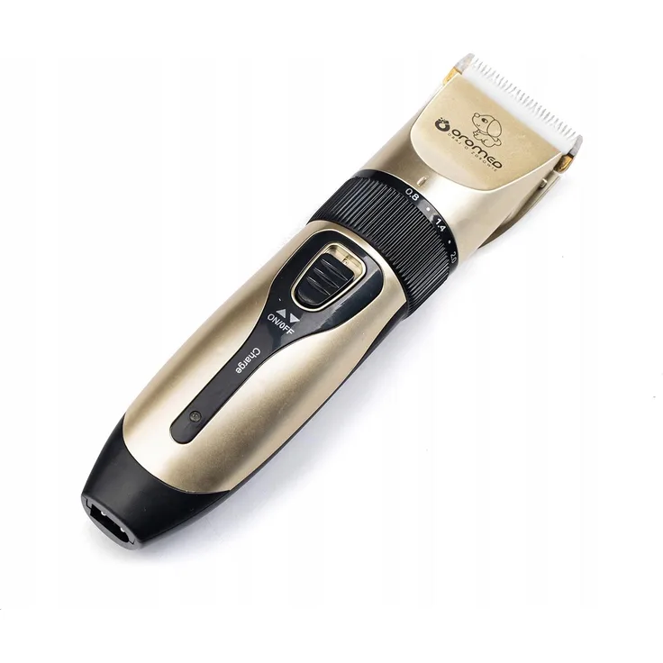 Oromed ORO-PET CLIPPER USB-Haustierhaarschneider, kompakt mit Keramikklinge, 5-stufiger Schnittlängenverstellung, inklusive 4 Auflagen