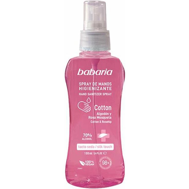 Babaria Cotton gel De Manos Higienizante Spray 70% Alcohol 500 ml