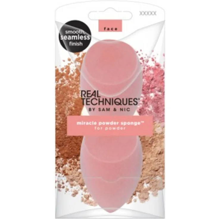 Real Techniques MIRACLE POWDER Puderschwamm, Dekorative Kosmetik Make-up Accessoires