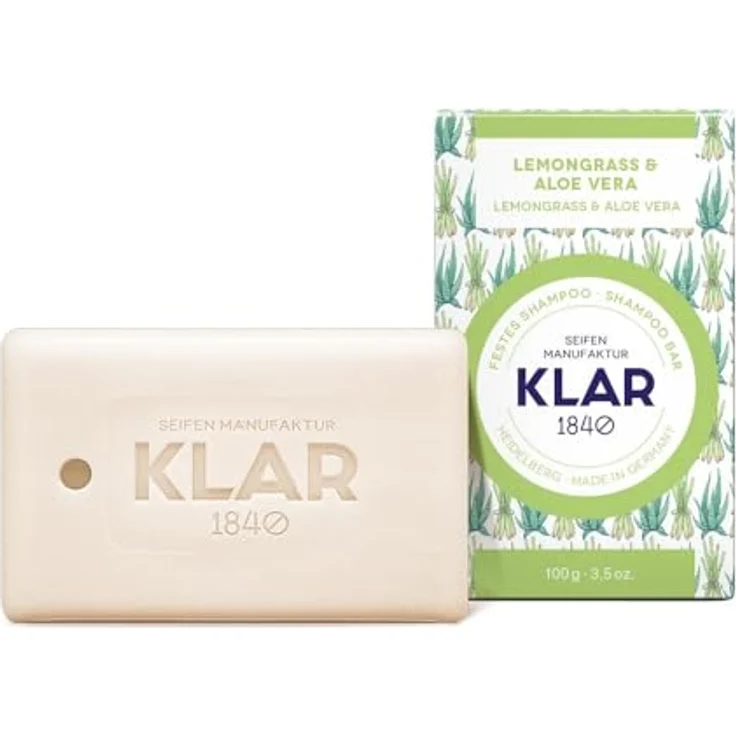 Klar Seifen Festes Shampoo Lemongrass & Aloe Vera – Bild 2