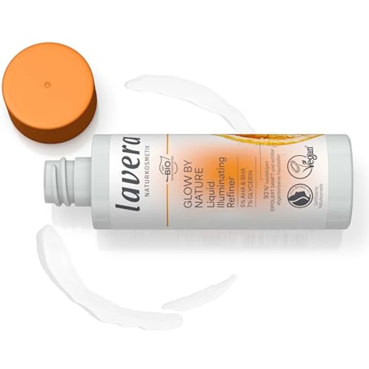 lavera Refiner Glow By Nature Liquid Illuminating Refiner, 100 ml - Sanfte Exfoliation, sichtbare Hautregeneration, intensive Feuchtigkeit – Bild 2