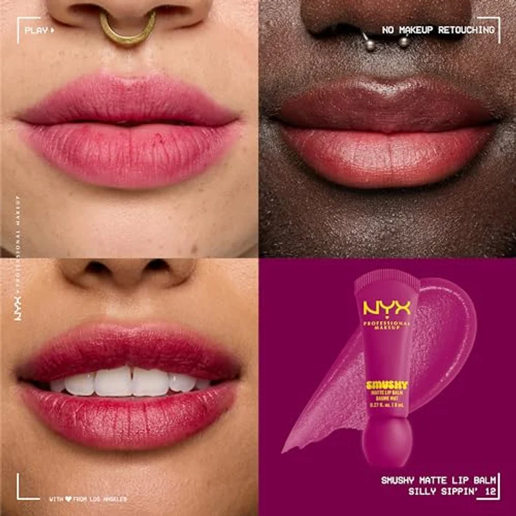 NYX Professional Makeup Smushy Matte Lip Balm, Lippenbalsam mit veganer Formel und samtig-mattem Finish, 8 ml – Bild 2