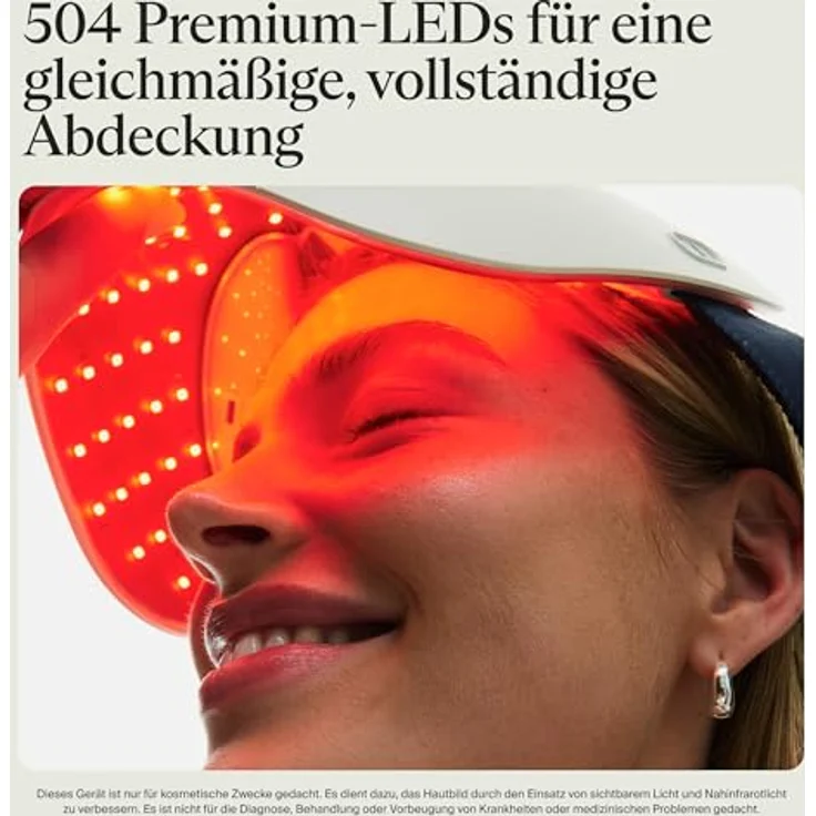 Therabody TheraFace Mask Glo | Kabellose LED-Hautpflegemaske mit Rot-, Blau- und Infrarotlicht, beruhigender Kopfmassage und 504 LEDs für alle Hauttypen – Bild 5