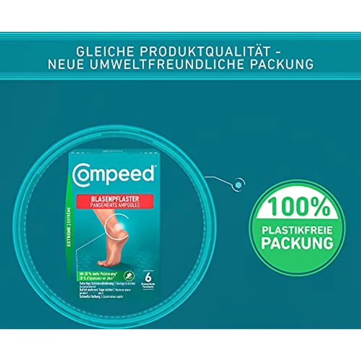 Compeed Blasenpflaster Extreme– Hydrokolloid-Pflaster für extra starken Schutz bei Blasen an den Fersen,6 Stück (1er Pack) – Bild 5