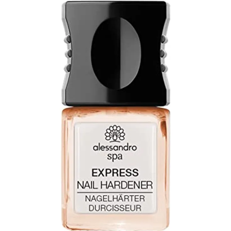 alessandro Spa EXPRESS NAIL HARDENER APRICOT SHINE - 2in1 Nagelhärter & Nagelack im zart schimmernden Apricot -Festigt brüchige Nägel in vier Wochen, 10 ml, 43-741