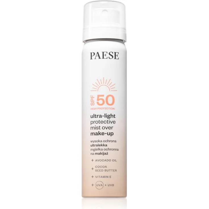 Paese Ultra-light Protective Mist Over Make-up, Fixierspray mit SPF 50 für Gesicht, 75 ml