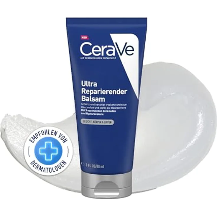 CeraVe Ultra Reparierender Balsam, Creme für trockene Haut, Mit Ceramiden und Hyaluronsäure, 88 ml